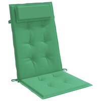 Stoelkussens 2 st hoge rug oxford stof groen 5