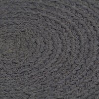 Placemats 4 st rond 38 cm katoen effen donkergrijs  3