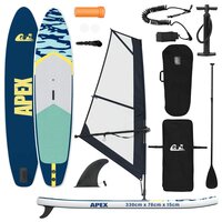 Opblaasbaar SUP Board met Zeil APEX 330 x 76 x 15 cm Blauw voor 2
