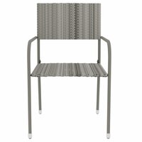 3-delige Tuinset poly rattan grijs 4