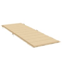 Ligbedkussen 186x58x4 cm stof gem&ecirc;leerd beige 4