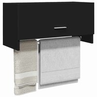 Kledingkast 70x32,5x35 cm bewerkt hout zwart 3