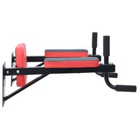 Dip station Zwart en Rood 72,5 x 70 x 31 cm Gepoedercoat staal 3