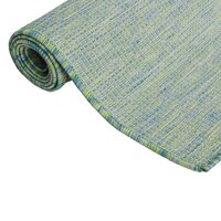 Buitenkleed platgeweven 80x150 cm turquoise 3