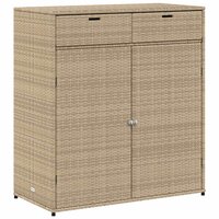 Tuinkast 105x55x113 cm poly rattan beige 2