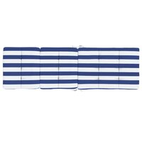 Terrasstoelkussens 2 st gestreept oxford stof wit en blauw 5