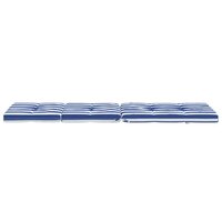 Terrasstoelkussens 2 st gestreept oxford stof wit en blauw 8