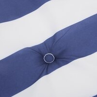 Terrasstoelkussens 2 st gestreept oxford stof wit en blauw 9