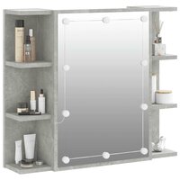 Spiegelkast met LED-verlichting 70x16,5x60 cm betongrijs 6