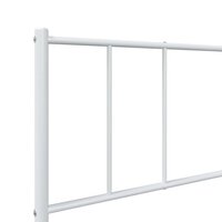 Bedframe met hoofd- en voeteneinde metaal wit 75x190 cm 9