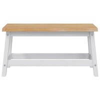 Eetbank EKAI Wit 91,5 x 29 x 45,5 cm Massief grenenhout 3