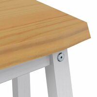 Eetbank EKAI Wit 91,5 x 29 x 45,5 cm Massief grenenhout 6