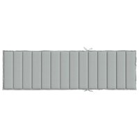 Ligbedkussen 200x60x4 cm stof gem&ecirc;leerd lichtgrijs 5