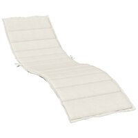 Ligbedkussen 200x60x4 cm stof gem&ecirc;leerd cr&egrave;mekleurig 2