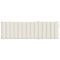 Ligbedkussen 200x60x4 cm stof gem&ecirc;leerd cr&egrave;mekleurig 5