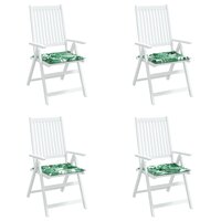 Stoelkussens 4 st bladpatroon 40x40x4 cm stof 7