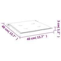 Stoelkussens 4 st bladpatroon 40x40x4 cm stof 9