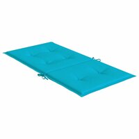 Stoelkussens 2 st lage rug stof turquoise 4
