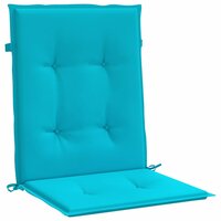 Stoelkussens 2 st lage rug stof turquoise 8