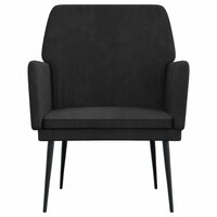 Fauteuil 62x79x79 cm fluweel zwart 3