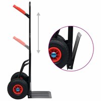 Steekwagen telescopisch 200 kg zwart en rood 3
