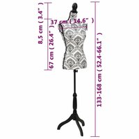Paspop torso vrouw zwart wit 7