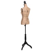 Paspop torso vrouw jute bruinzwart 4