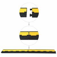 Kabelbeschermer drempels 2 tunnels 101,5 cm rubber 4 st 4