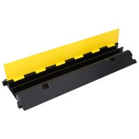Kabelbeschermer drempel met 2 tunnels 100 cm rubber 4