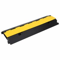 Kabelbeschermers drempel met 2 tunnels 2 st 100 cm rubber 2