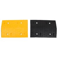 Verkeersdrempels 4 st 97x32,5x4 cm rubber geel en zwart 3