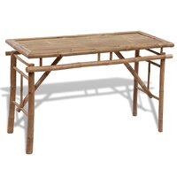 Biertafel met 2 bankjes 100 cm bamboe 2