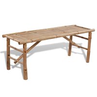 Biertafel met 2 bankjes 100 cm bamboe 3