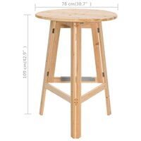 Bartafel inklapbaar 78 cm vurenhout 8
