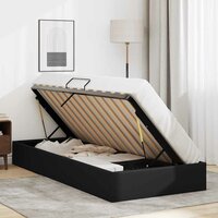 Opslag bed met opslag Zwart 100 x 190 cm Kunstleer 4