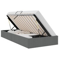 Opslag bed met opslag Donkergrijs 100 x 190 cm Stof 2
