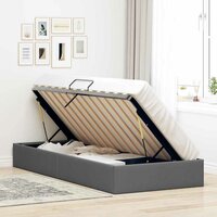 Opslag bed met opslag Donkergrijs 100 x 190 cm Stof 4