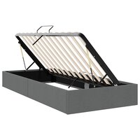 Opslag bed met opslag Donkergrijs 100 x 190 cm Stof 6