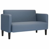Loveseat bank 109 cm corduroy stof blauw 2