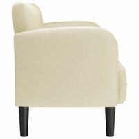 Loveseat bank 110 cm kunstleer cr&amp;egrave;mekleurig 4
