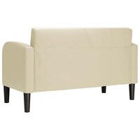 Loveseat bank 110 cm kunstleer cr&amp;egrave;mekleurig 5