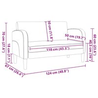 Loveseat bank 110 cm kunstleer cr&amp;egrave;mekleurig 8