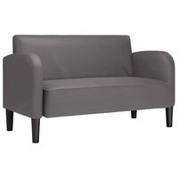 Loveseat bank 110 cm kunstleer grijs 2