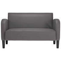 Loveseat bank 110 cm kunstleer grijs 3