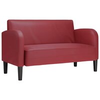 Loveseat bank 110 cm kunstleer wijnrood 2