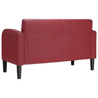 Loveseat bank 110 cm kunstleer wijnrood 5