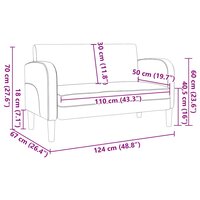 Loveseat bank 110 cm kunstleer wijnrood 8