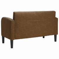 Loveseat bank 110 cm kunstleer bruin 5