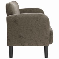 Loveseat bank 110 cm kunstleer donkergrijs 4