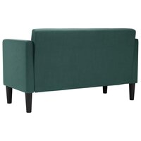 Loveseat Bank Donkergroen 111 cm Stof 5